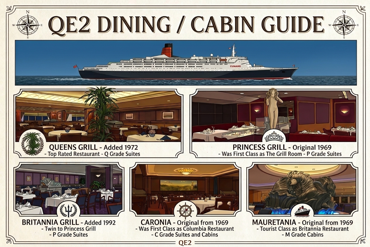 QE2 Dining Guide