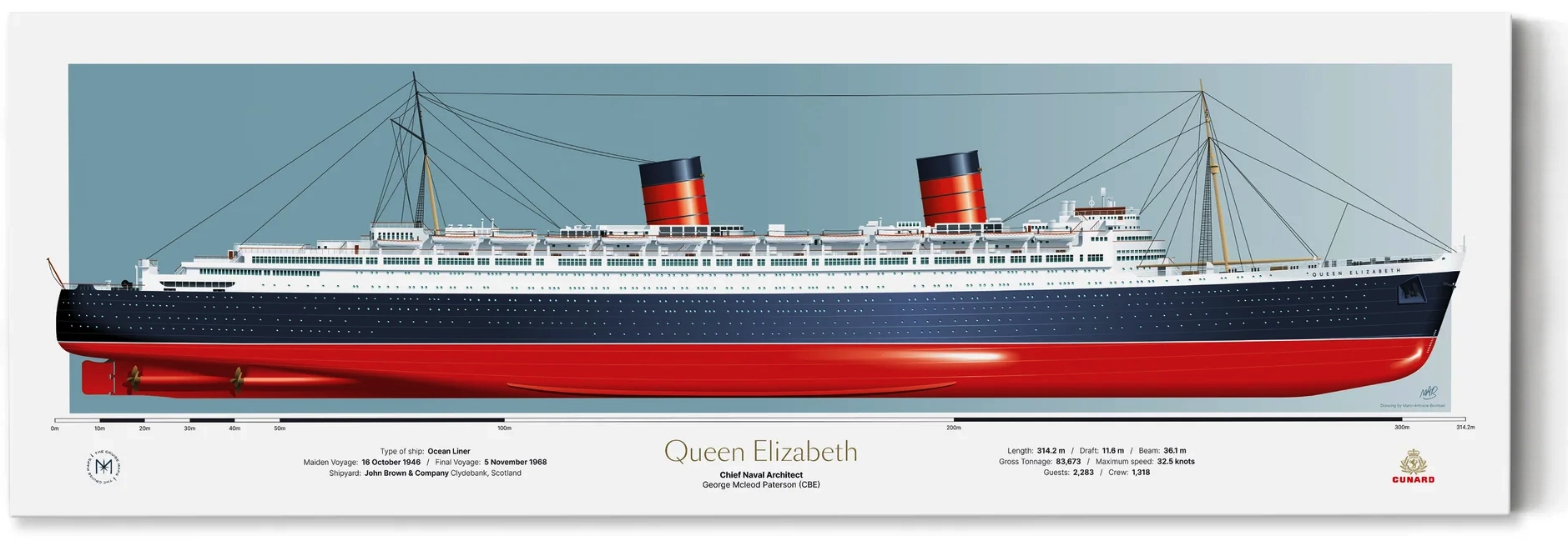 Cunard Custom Print