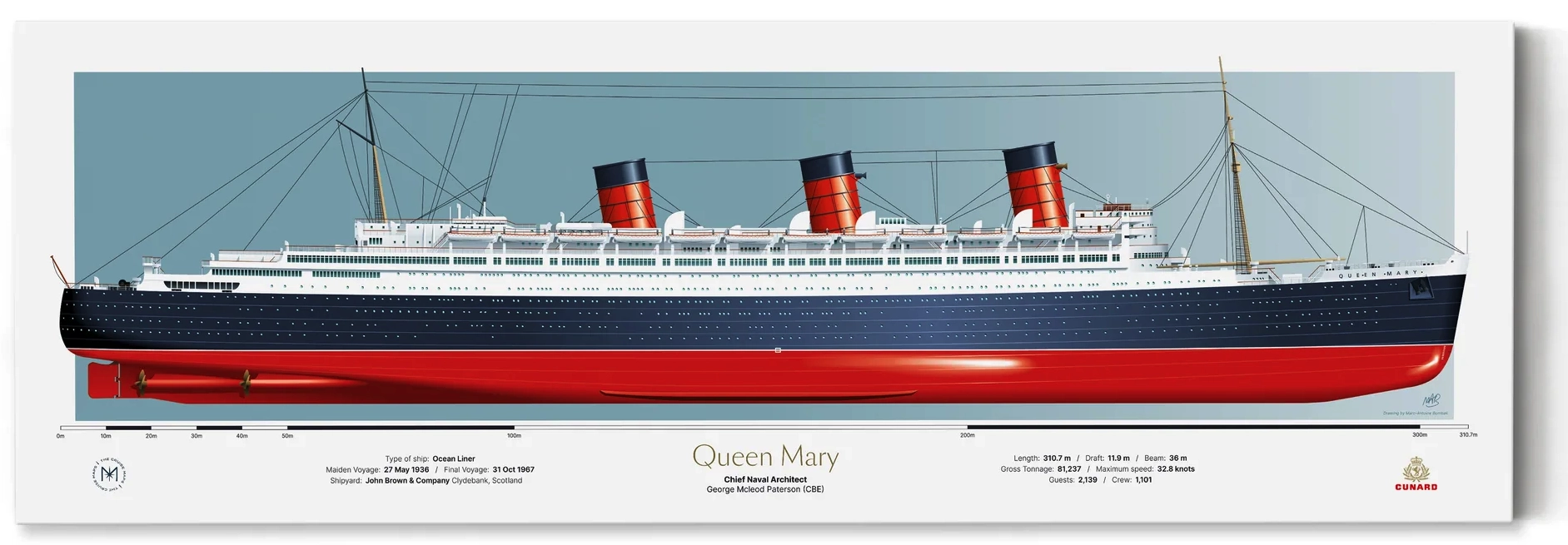 Cunard Custom Print