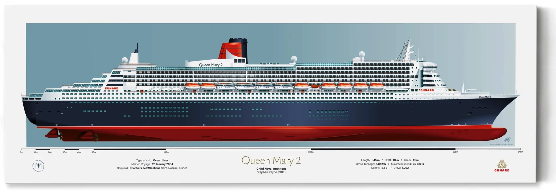 Cunard Custom Print